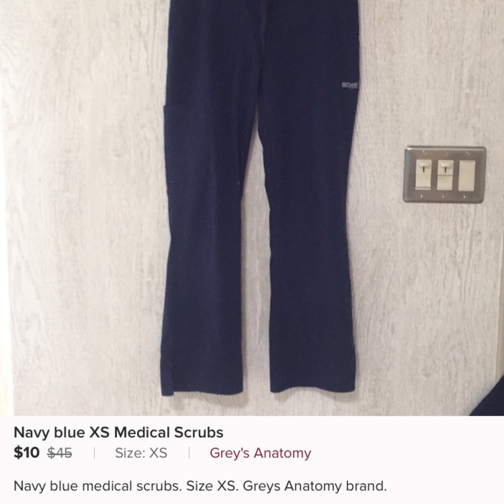 Navy blue Greys Anatomy medical scrubs